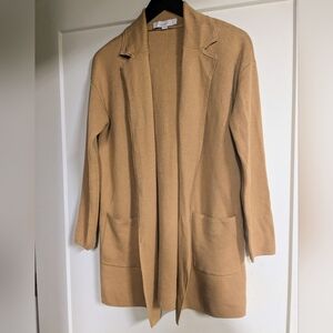 Loft Women's Camel Single Breasted Blazer-Sweater